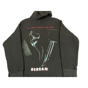 Scream Ghost Face It's Always Someone You Know Black Horror Movie Hoodie size M